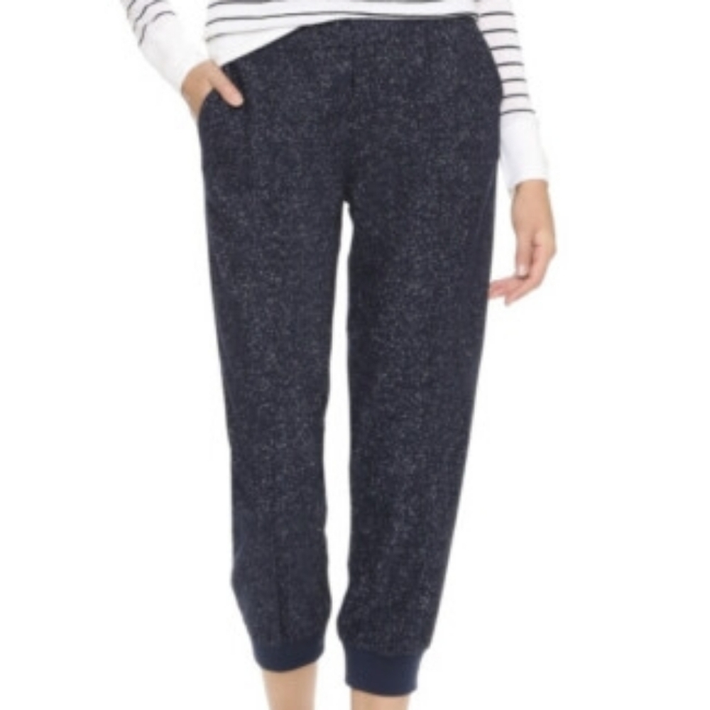 Club Monaco Navy & White Speckled Jogger Style Pants